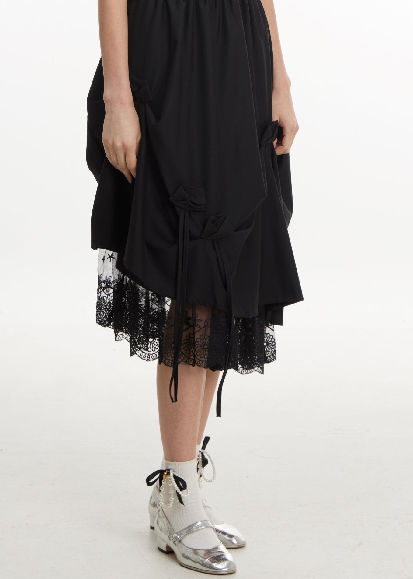 Black lace skirt