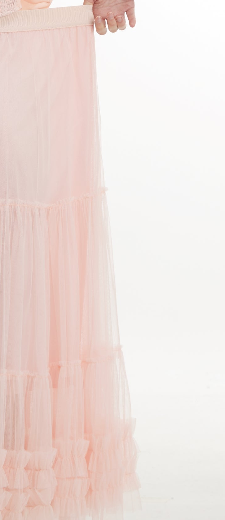 Pink rose lace skirt