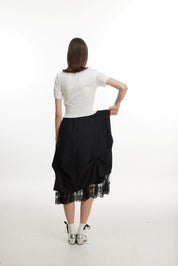 Black lace skirt