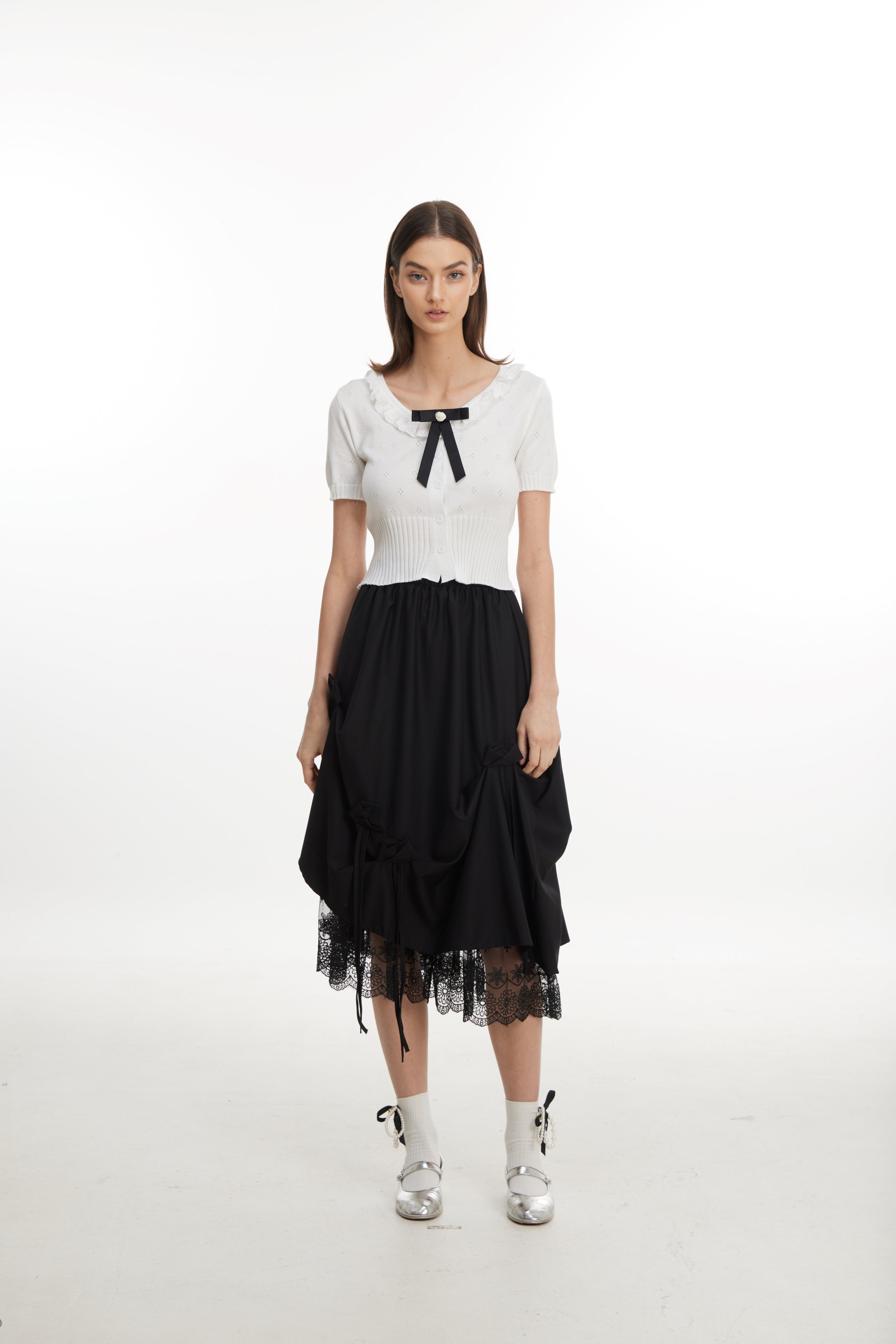 Black lace skirt