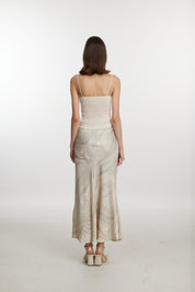 White textured dress