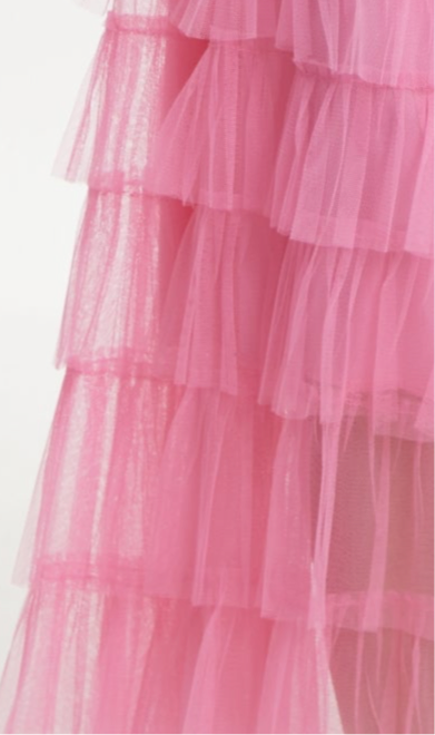 Pink chiffon skirt