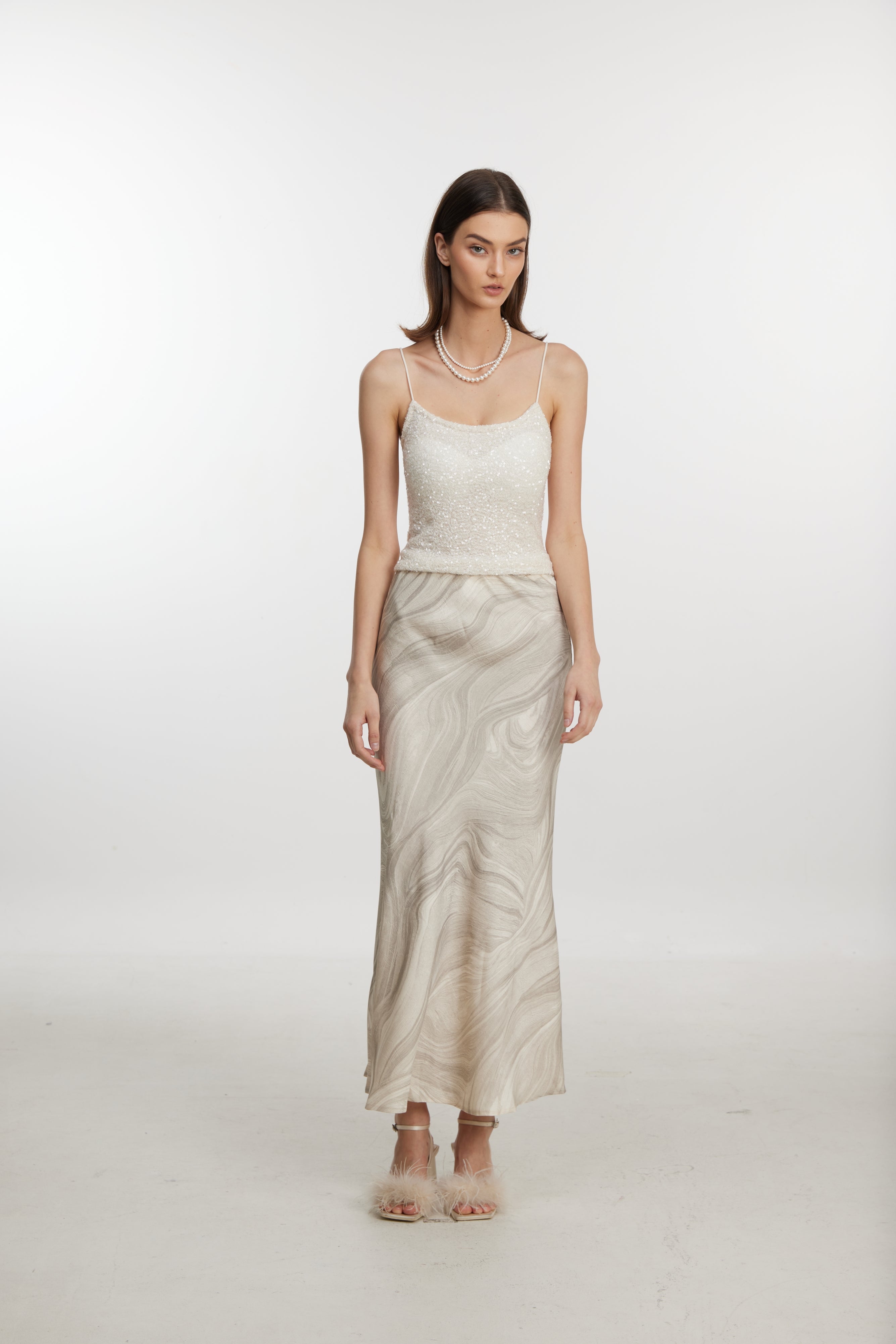 White textured dress