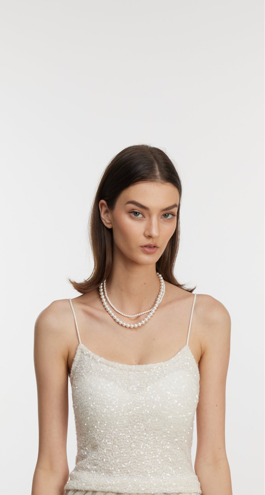 White lace halter top