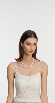 White lace halter top