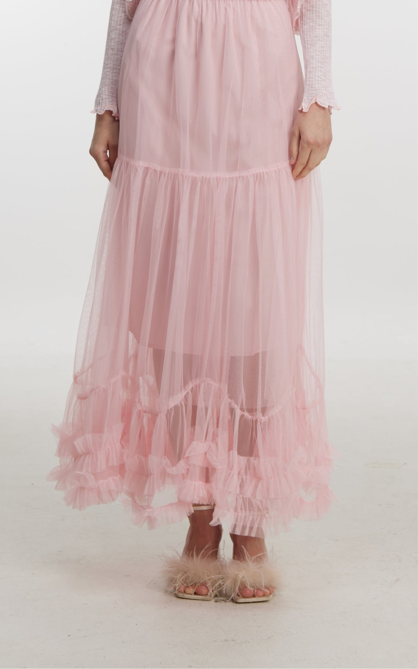 Pink lace dress