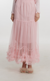 Pink lace dress