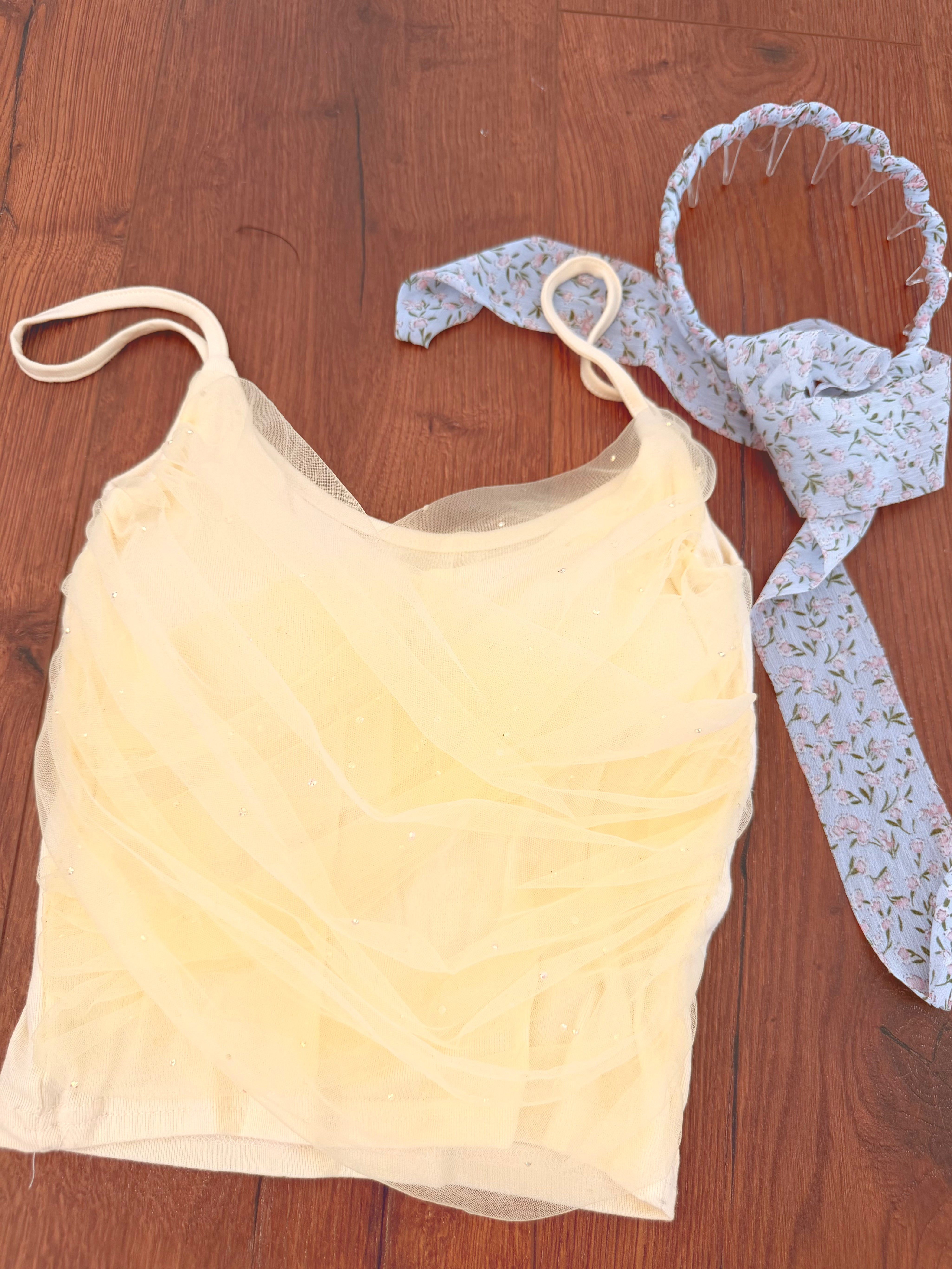 Ruched Beaded Camisole