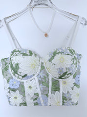 Embroidered Corset Top