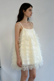 Tiered Ruffle Tulle Mini Dress