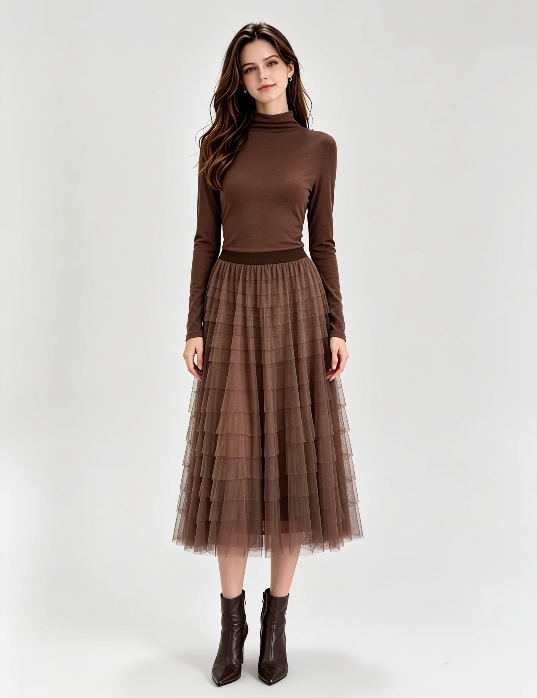 Turtleneck Long Sleeve Fitted Top