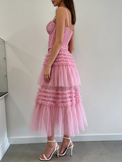 Sequin Sweetheart Spaghetti Strap Corset Top